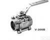 V-205T 台湾中<em>鼎三</em><em>片式</em>螺纹连接全径<em>球阀</em>