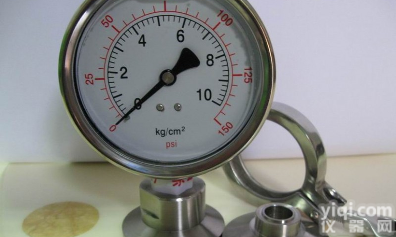 YM-100 <em>卡箍式</em>隔膜<em>压力表</em>