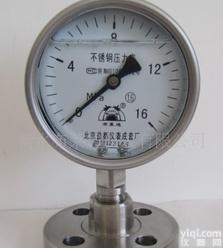  全不锈钢膈膜耐震<em>压力表</em>DN25隔<em>膜式</em><em>压力表</em>，耐振<em>压力表</em>YTPN-100F