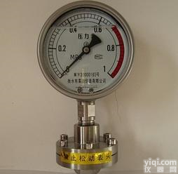  YTNP-100<em>隔膜</em><em>压力表</em>，<em>隔膜</em>式<em>压力表</em>0~1.0Mpa <em>螺纹</em>连接20*1.5