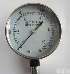  75MM<em>径向</em>微压表、低压表、过压<em>防止</em>型上海生产厂家