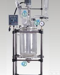  【20L<em>反应釜</em>】<em>厂价直销</em>EX--20L防爆双层玻璃<em>反应釜</em>  上海互佳仪器