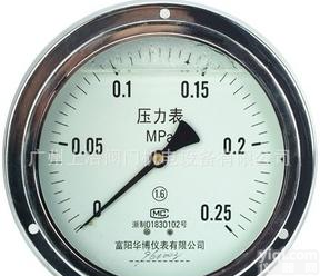  YN<em>系列</em>150ZT<em>压力表</em>/轴向带边耐震不锈钢<em>压力表</em>