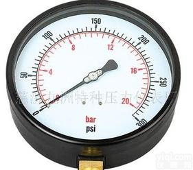  Y150<em>黑铁</em>壳普通<em>压力表</em>厂家直销质量保证