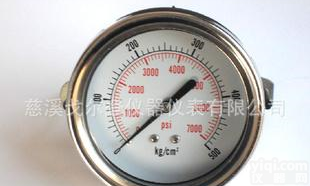  耐震<em>压力表</em> 不锈钢 <em>普通</em><em>压力表</em> Y75轴向旋入式 带菱形
