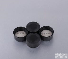  22MM黑色<em>螺旋</em>扣实心塑料盖+PTFE硅胶<em>垫片</em>