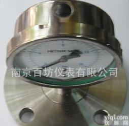  全不锈钢安全型耐震<em>膜片</em>式膜盒<em>压力表</em>+O型缓冲管+阻尼<em>压力表</em>YTQ-1