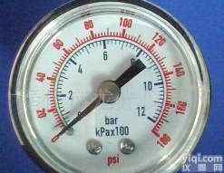  12BAR，轴向，铁壳，<em>塑壳</em><em>压力表</em>