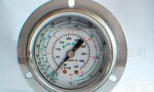  不锈钢冷媒油压表 <em>黑铁</em>壳冷媒<em>压力表</em>