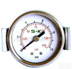  2.5寸轴向支架<em>边充油</em><em>压力表</em>