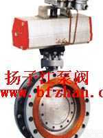 蝶阀:D643H-(6、10)C、P、R、V<em>气动法兰式硬密封蝶阀</em>
