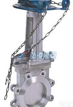 PZ43H/Y  <em>链轮</em>单夹式刀型闸阀,<em>梅花型</em>刀型闸阀