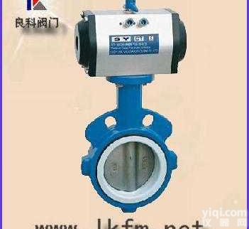 <em>蝶阀</em>:D373F<em>四氟</em>密封<em>对夹</em>式<em>蝶阀</em>