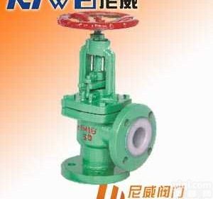 <em>截止阀</em>:  <em>J44F46</em>衬氟角式<em>截止阀</em>