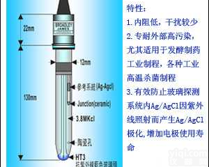 F-600-B130-A10BC  BJC <em>高温杀菌</em>/高压/发酵专用<em>酸碱度</em><em>电极</em>F-600