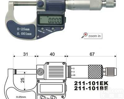 211-101B<em>外径</em>式<em>数显</em>千分尺  211-101B<em>外径</em>式<em>数显</em>千分尺