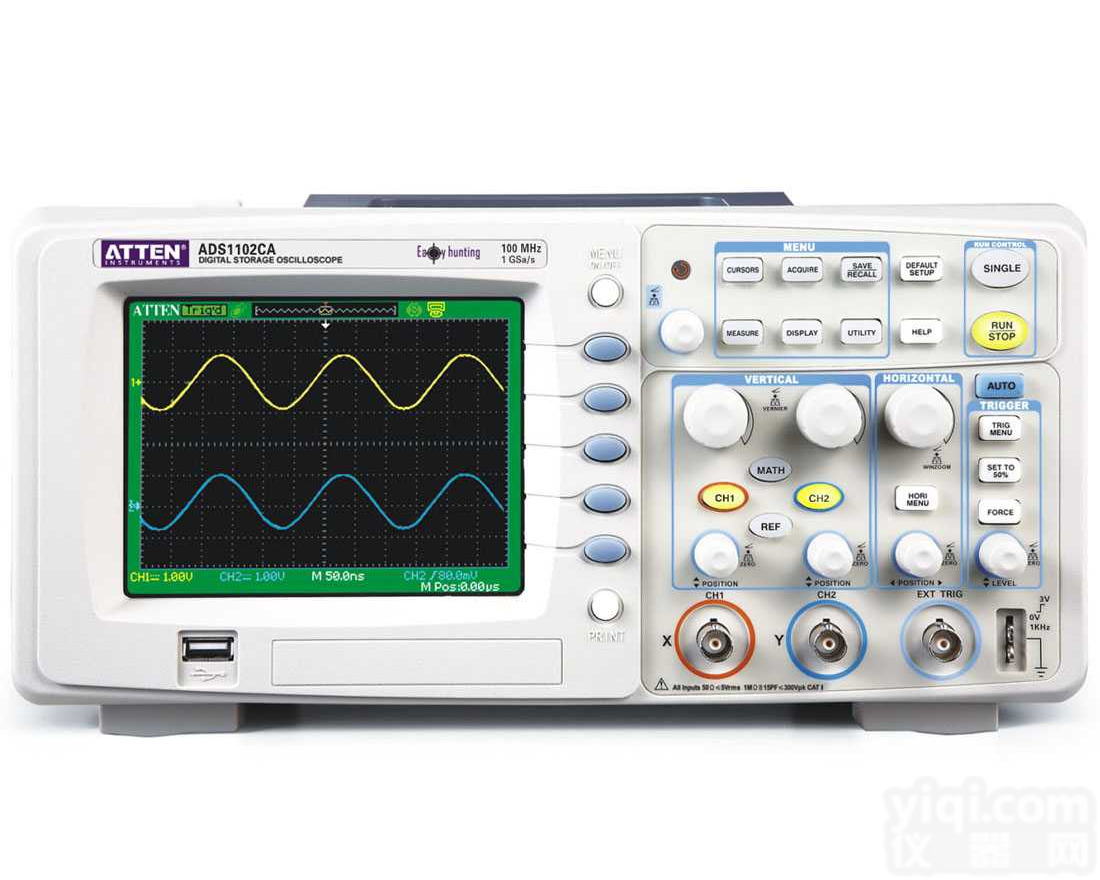 ADS1102CA  <em>ADS1102CA彩色数字示波器</em>/双通道/100M带宽/1G采样率/4...
