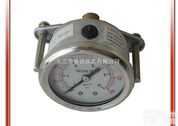 50UL-UD01  供应 50UL-UD01 50MM轴向带支架耐震<em>油压表</em>,<em>压力表</em>,不锈钢...