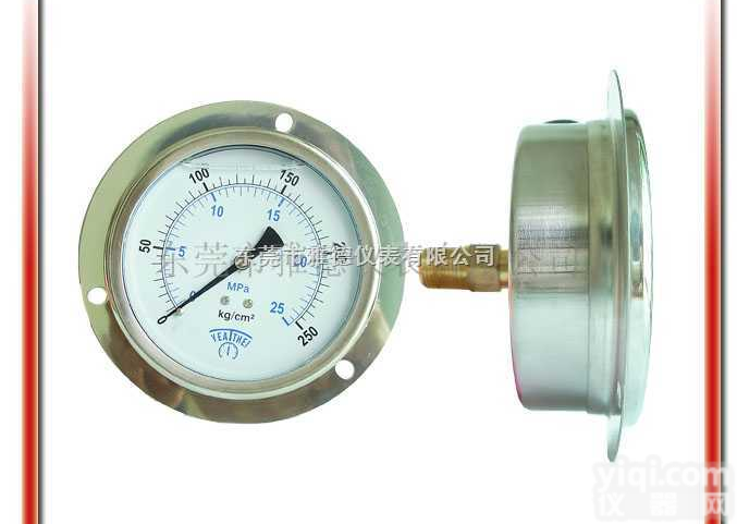 100UL-LB01  供应100UL-LB01 100MM轴向带边耐震<em>油压表</em>,<em>压力表</em>,全不锈...