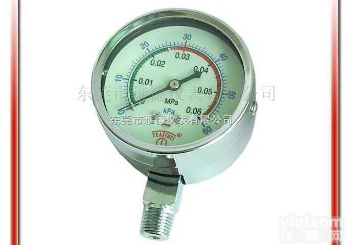 WYE60-L02  供应 WYE60-L02 60MM径向<em>微压表</em>，膜盒压力表，水柱表，微压...