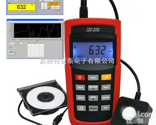 <em>TASI</em>-632A  <em>数位式</em><em>照度计</em> <em>TASI</em>-632A（USB通讯接口） <em>数位式</em>照度表