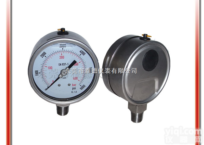 100LAF-1013  100LAF-1013 100MM径向旋盖式全钢<em>压力表</em>，<em>出口型</em><em>压力表</em>