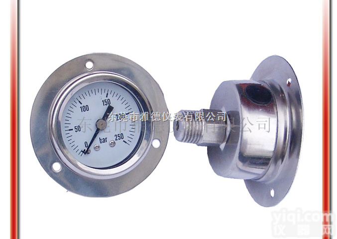 40US-LB01  40US-LB01 40MM轴向带边<em>全钢</em><em>压力表</em>，不锈钢<em>压力表</em>，耐震充油...