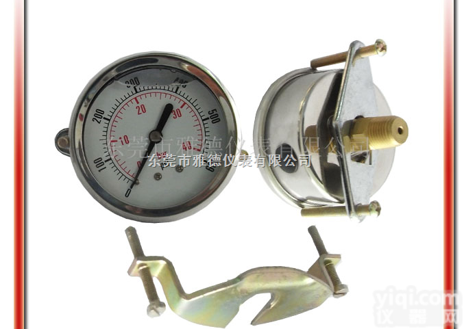 60UL-UD02  60UL-UD02 60MM轴向带U型<em>支架</em><em>耐震</em>压力表，抭震压力表，充油...