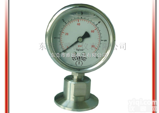 60YTP-MC01  60YTP-MC01 60MM径向<em>卫生</em>型6KG隔膜压力表，带卡箍隔膜压...