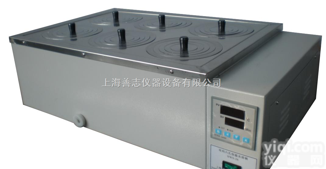 HWS-26  双列六孔恒温<em>水浴锅</em> 上海<em>水浴锅</em> 恒温水箱 <em>恒温槽</em>