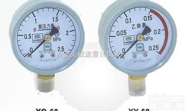 YY-60 YO-60 100 150  <em>氧气</em><em>压力表</em>,<em>乙炔</em><em>压力表</em>,<em>氧气</em>、<em>乙炔</em><em>压力表</em> 西安秦威