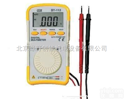 DT-112  <em>袖珍型</em>自动<em>量程</em>万用表