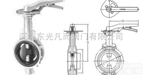 日晒KITZ球墨铸铁DJ型蝶阀（<em>手柄</em>式）｜进口北泽蝶阀｜<em>日本</em>蝶阀