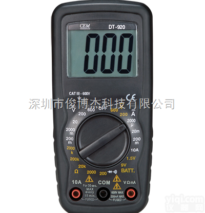 华<em>盛昌</em>DT-<em>920</em> 基本型数字<em>万用表</em>