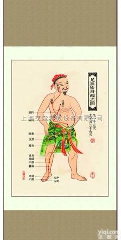 ZYJLGT  <em>中医针灸</em>挂图：十四经络 <em>足厥阴肝经</em>之图