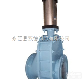 Z644H<em>气动</em>双闸板<em>进料</em>阀、<em>气动</em>陶瓷双闸板阀