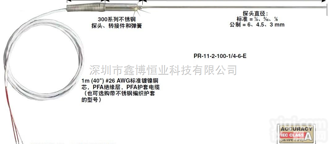 |美国omega<em>热电阻</em>|  PR-11-2-<em>100</em>高精度<em>热电阻</em>杆状探头