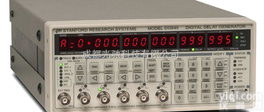 DG645 八通道数字<em>延时</em><em>脉冲</em><em>发生器</em>