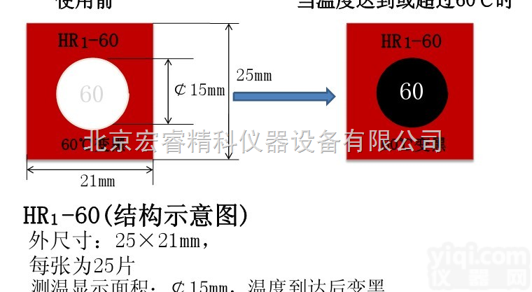 HR1-<em>60</em>  <em>测温</em>贴片<em>60</em>度