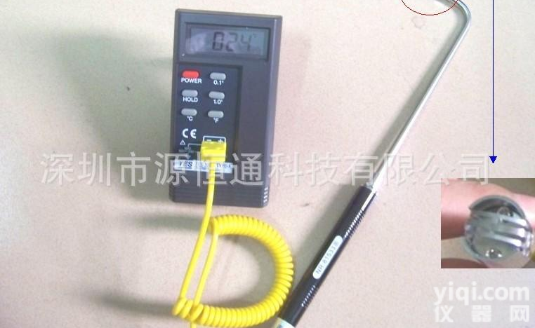 <em>台湾</em>泰仕温度表TES1310+NR81533B<em>弯头</em>表面探头