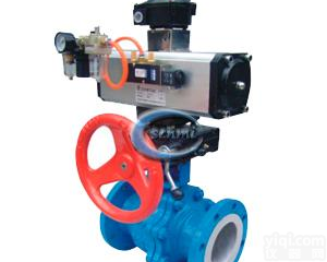 Q641F46  气动球阀，<em>气动衬氟球阀</em>，衬氟球阀