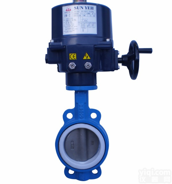 DN25-DN600  台湾山野sunyeh原装<em>电动四氟密封蝶阀</em>