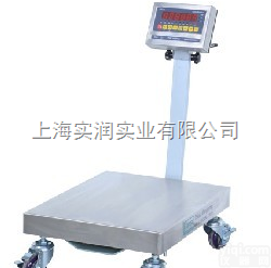 TCS-300<em>千克</em>  带轮子的<em>台秤</em>，300<em>千克</em>移动式电子<em>台秤</em>价格