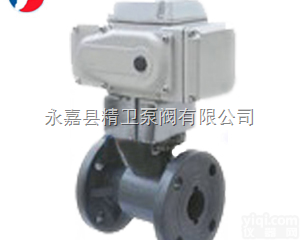 D941S-10K  电动PVC法兰球阀<em>厂家</em>,PVC<em>塑料</em>法兰球阀报价