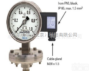 PGT43HP.100  WIKA 电接点<em>压力表</em> 全钢<em>安全型</em>带过压保护膜