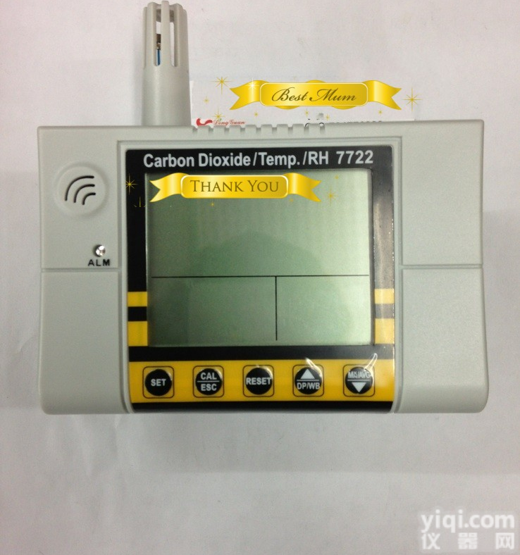 AZ7722  二氧化碳侦测计 <em>温湿</em>度<em>功能</em>二氧化碳测量仪 AZ77232