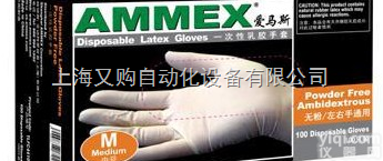 乳胶<em>手套</em>  爱<em>马斯</em>AMMEX<em>一次性</em>乳胶<em>手套</em>（无粉,加厚）