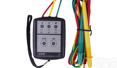VC850  三相<em>交流电</em>相序计/<em>相序表</em> 相位检测仪VC850相位表