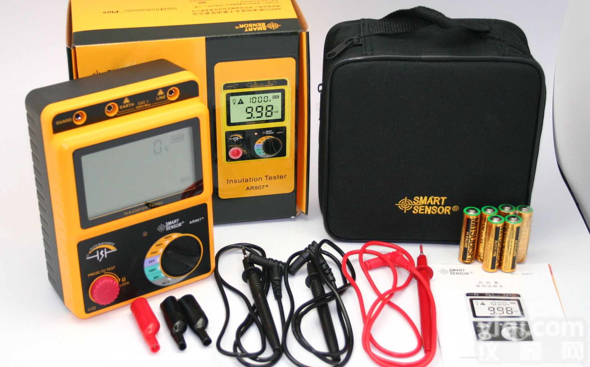 香港<em>希玛</em>AR907+  <em>兆欧表</em> 绝缘电阻测试仪