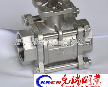 KRCNQ11F  1000WOG三<em>片式</em>带平台球阀 1000WOG三<em>片式</em><em>高平</em>台球阀 Q11...